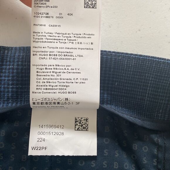 Hugo Boss New! Virgin Wool Linen Blend Plaid Pleated Trouser Dress Pant Stretch - Picture 11 of 16